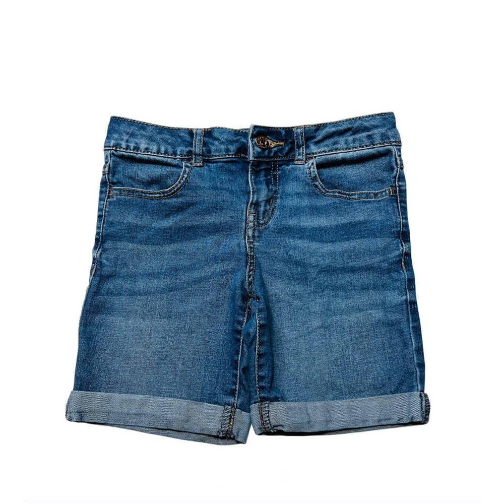 George Blue Denim Shorts with Cuffed Hem‎